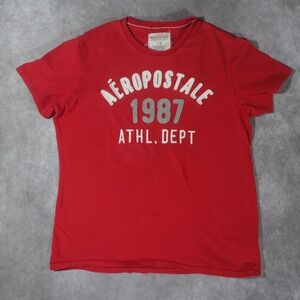 Vintage Aeropostale 1987 Graphic T-Shirt Red‎